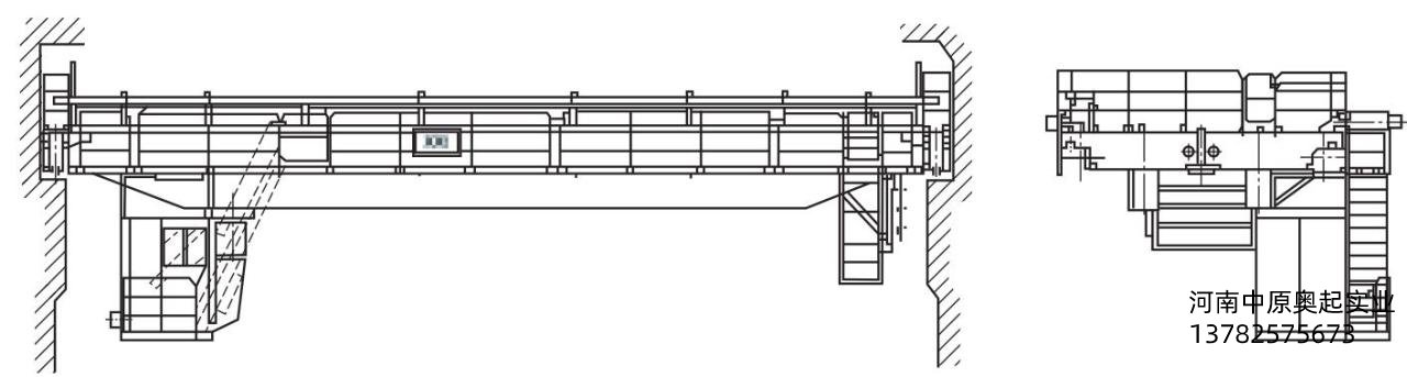 圖1-1傳統(tǒng)橋式起重機橋架